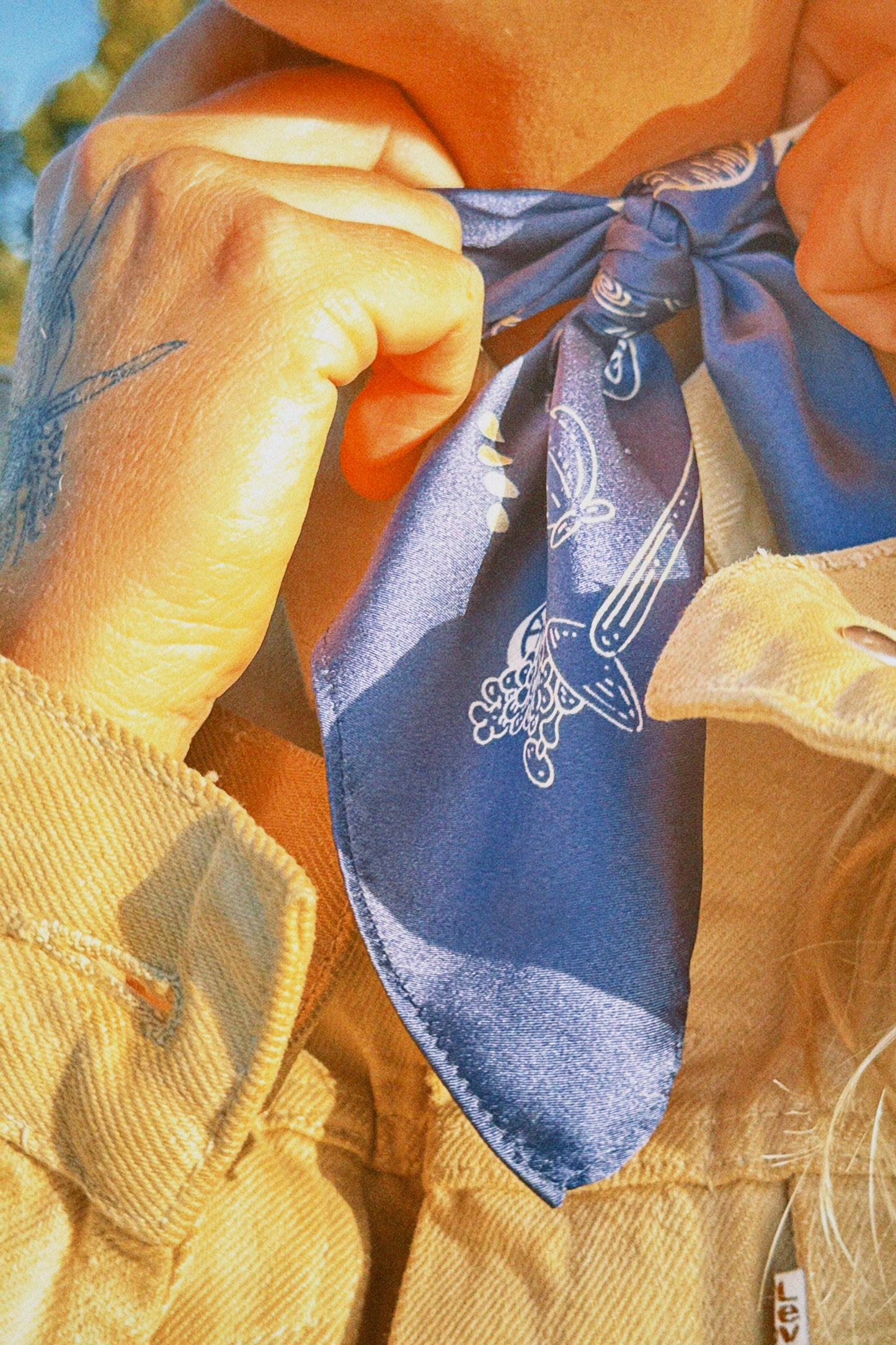 Sunset Flash Bandana - Navy