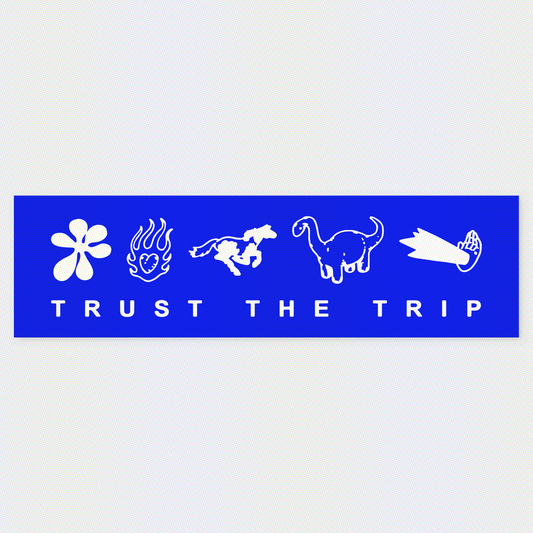 Trust the Trip Sticker - Azure