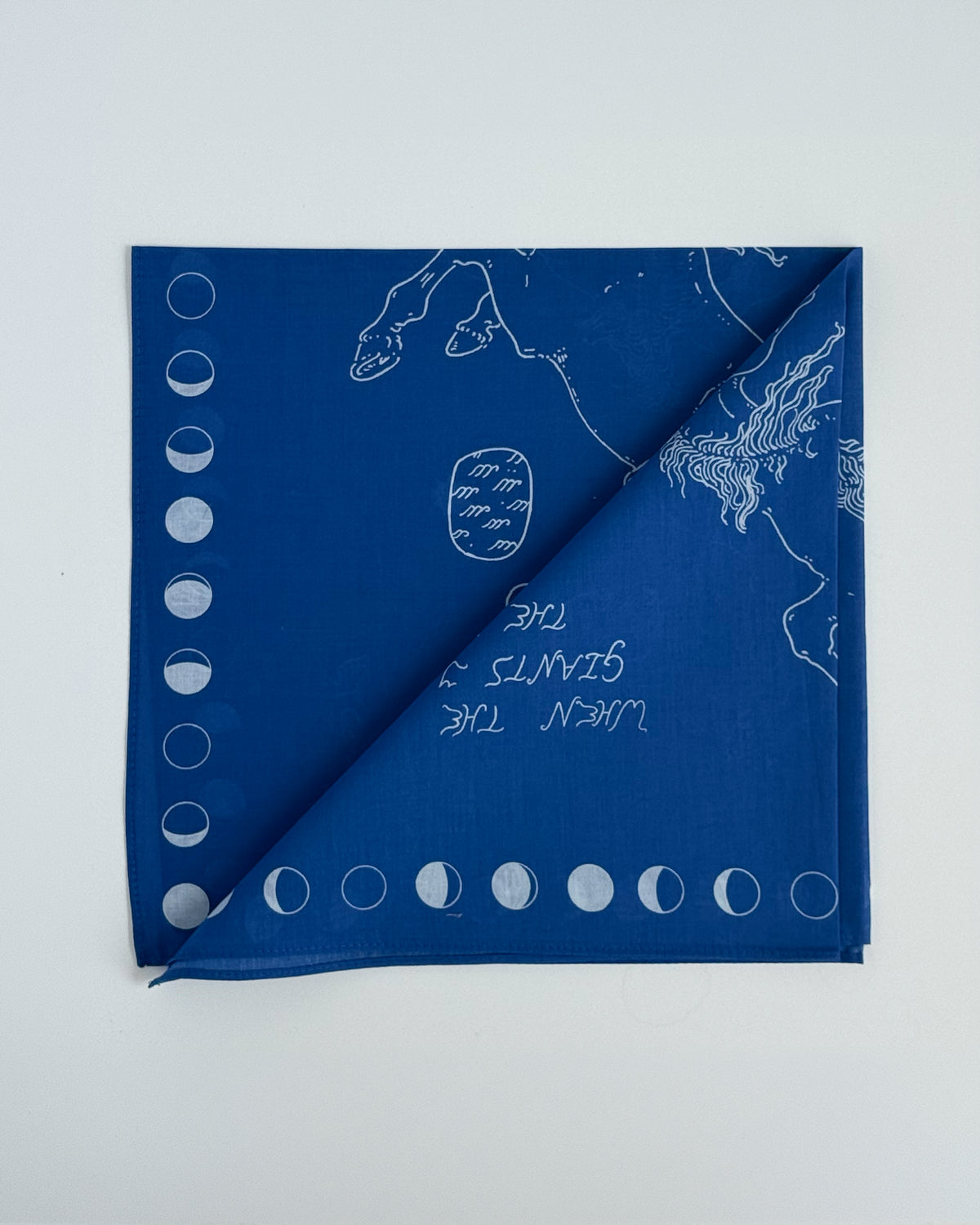 Fire Horse Cotton Bandana - Indigo