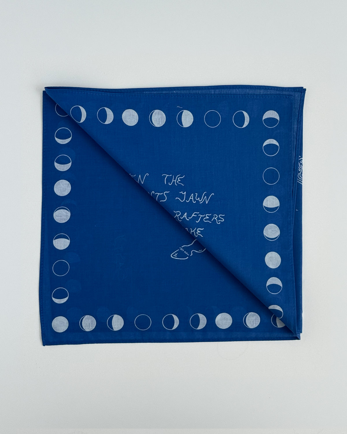 Fire Horse Cotton Bandana - Indigo