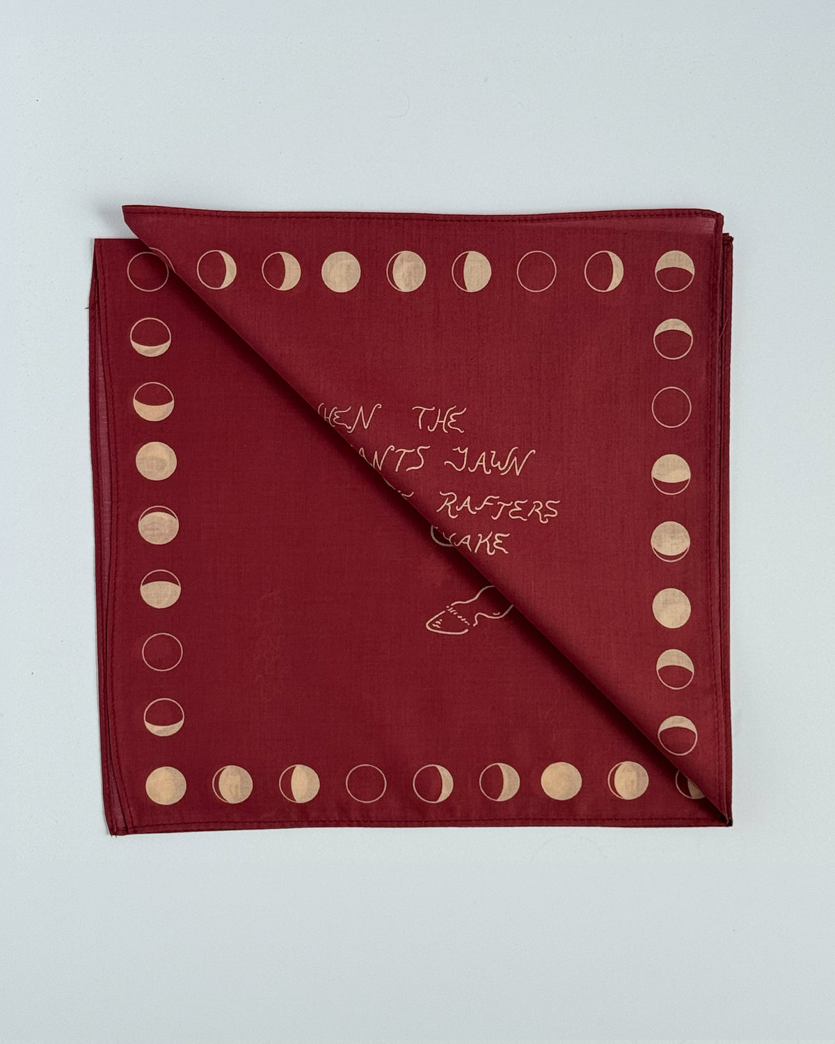 Fire Horse Cotton Bandana - Burgundy